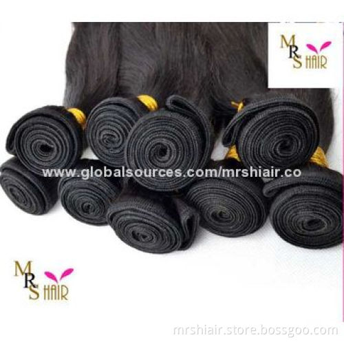 20-inch Natural Color Straight Brazilian Virgin Hair Extensions